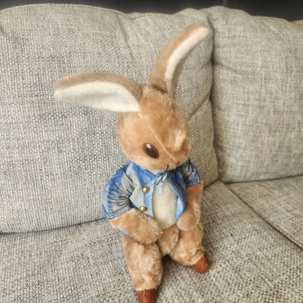 Vintage EDEN BEATRIX POTTER PETER RABBIT  STUFFED PLUSH ANIMAL 1972 15"‎